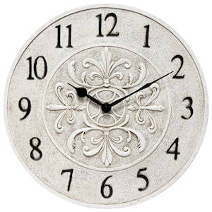 Off-White Blanc Fleur Wall Clock