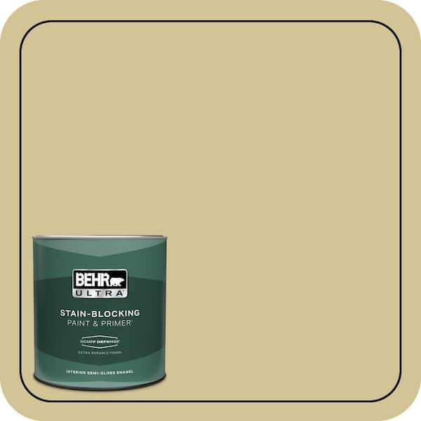BEHR ULTRA 1 qt. #M310-4 Almondine Extra Durable Semi-Gloss Enamel ...