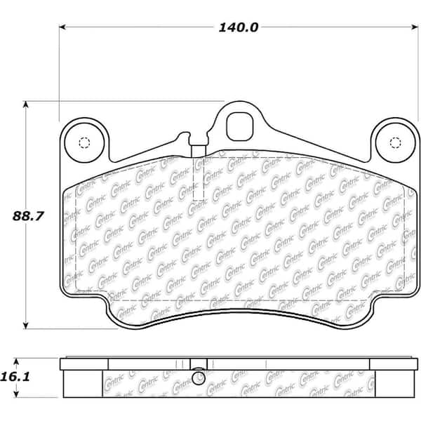 Centric Parts Disc Brake Pad Set 1999-2012 Porsche 911 3.4L