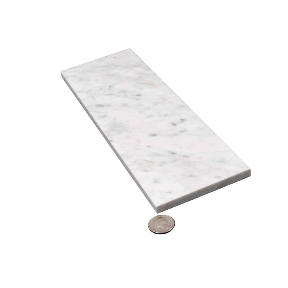 Apollo Gray and White Polished Marble 4x12 Subway Tile