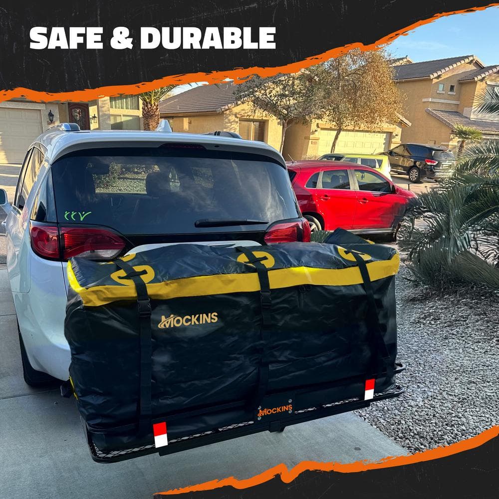 Mockins 20 Cu Ft Yellow and Black Waterproof Hitch Cargo Carrier Bag