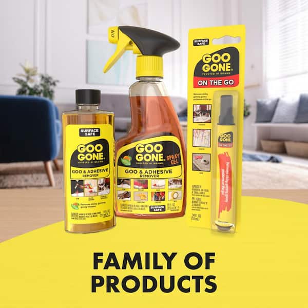  Goo Gone Adhesive Remover Spray Gel, 12 fl oz - 6 pack : Health  & Household