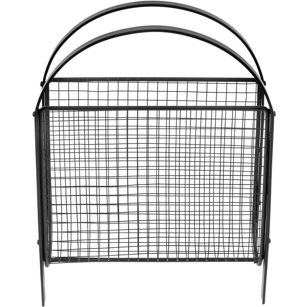 Black 11.4 in. x 15 in. Metal Freestanding Magazine Rack YABRFY - The ...