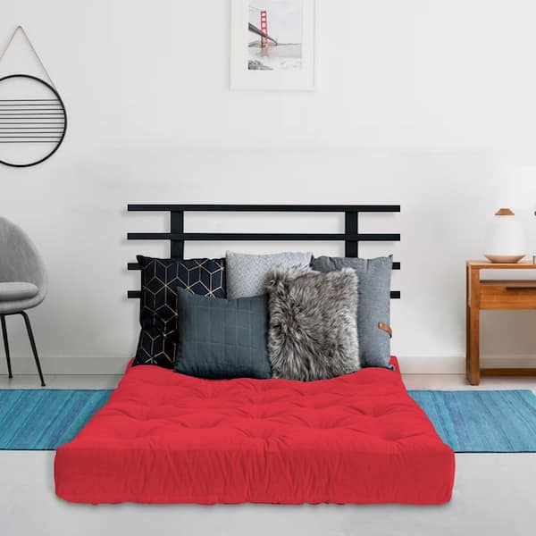 Huluwat Red 6 in. Full Memory Foam Polyester Mattress Pad