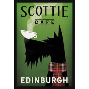 Scottie Cafe Framed Giclee Typography Art Print 18 in. x 26 in.