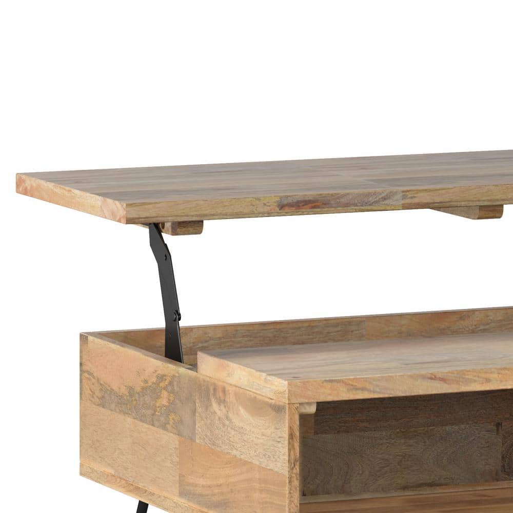 Hunter Small Lift-Top Coffee Table in Natural Mango Wood