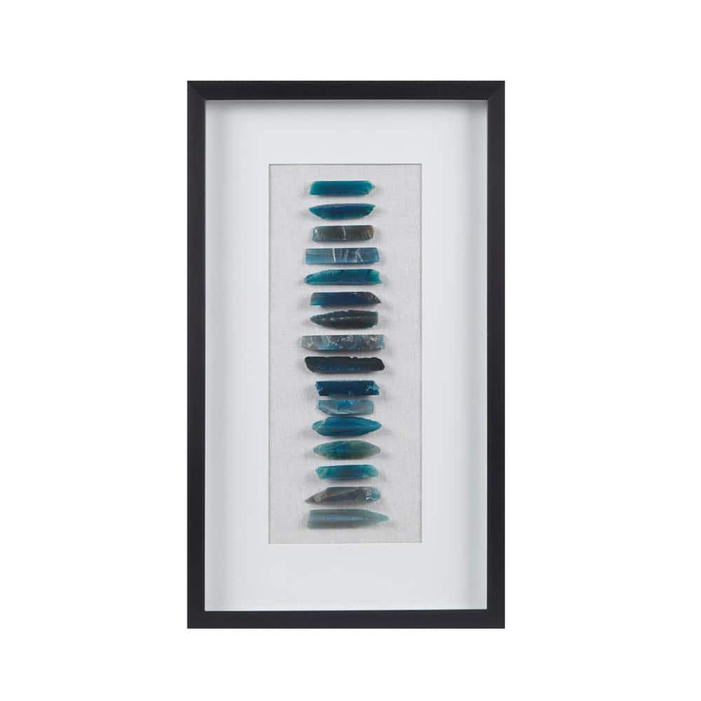INK+IVY Cerulean Stones Framed Blue Agate Shadowbox Wall INK+IVY Cerulean Stones Framed Blue Agate Shadowbox Wall