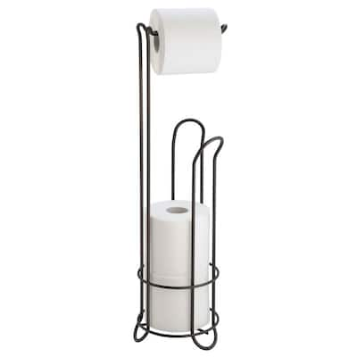 Toilet Paper Holder Stand, Storage Cabinet Beside Toilet for Small Space  Bathroom with Toilet Roll Holder, White B09VLD3F3P - The Home Depot