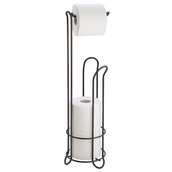 InterDesign Classico Free Standing Toilet Paper Holder for Bathroom Chrome 
