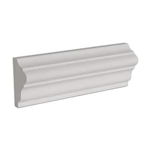 1 in. x 2 in. x 6 in. Long Plain Polyurethane Panel Moulding Sample