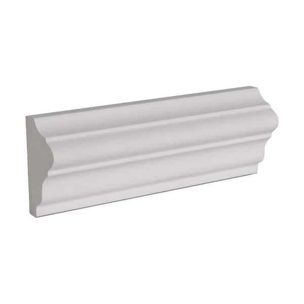 American Pro Decor 1 in. x 2 in. x 6 in. Long Plain Polyurethane Panel Moulding Sample