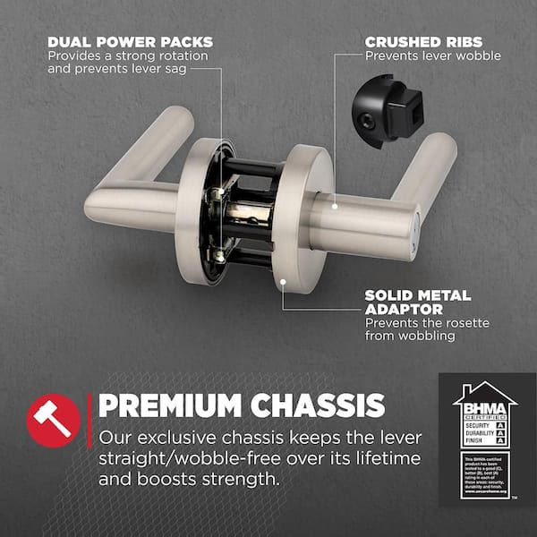 Kwikset Milan Satin Nickel Round Rose Storeroom Keyed Entry Door