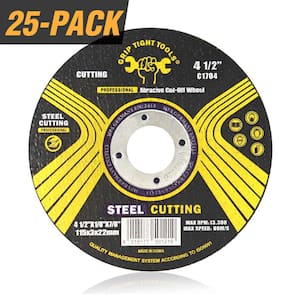 4-1/2 in. x 1/8 in., 7/8 in. Cut off Wheel, Cutting Disc for Metal & General Purpose Blade (25-Pack)