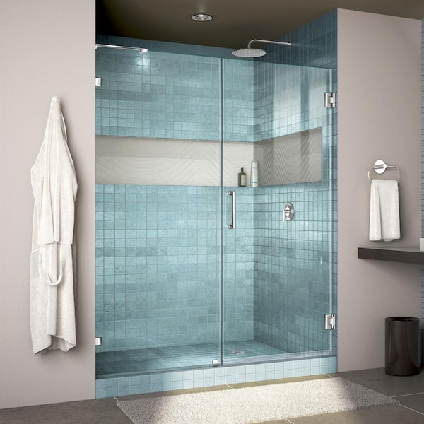 Dreamline Unidoor Lux 60 In X 72 In Frameless Hinged Shower Door In Chrome Shdr 23607200 01 The Home Depot