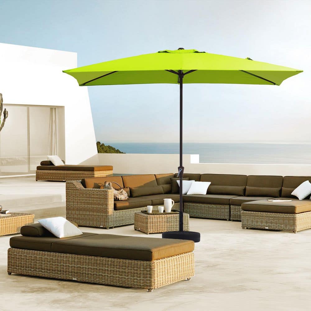 lb international east end patio umbrella 93307 apple green Abba Apple-shaped Market providing UV protection wherever the sun is shining JEAREY 6.5 ft. x 10