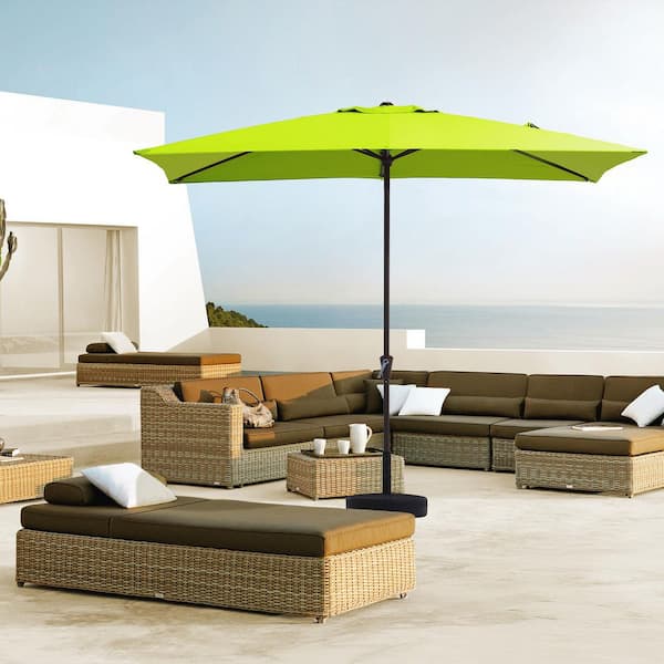 east end patio umbrella 93307 apple green Abba 9FT Lyon Outdoor Patio Outdoor Table Umbrella with Push Button Tilt and Crank Market Umbrella 8 Sturdy Ribs UV Protection Waterproof for Garden Deck Backyard Pool Dark will be a wonderful choice for outdoor living. Aok Garden 7.5FT LED Round