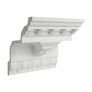 9 in. x 8-5/8 in. x 6 in. Long Egg and Dart Polyurethane Crown Moulding Sample