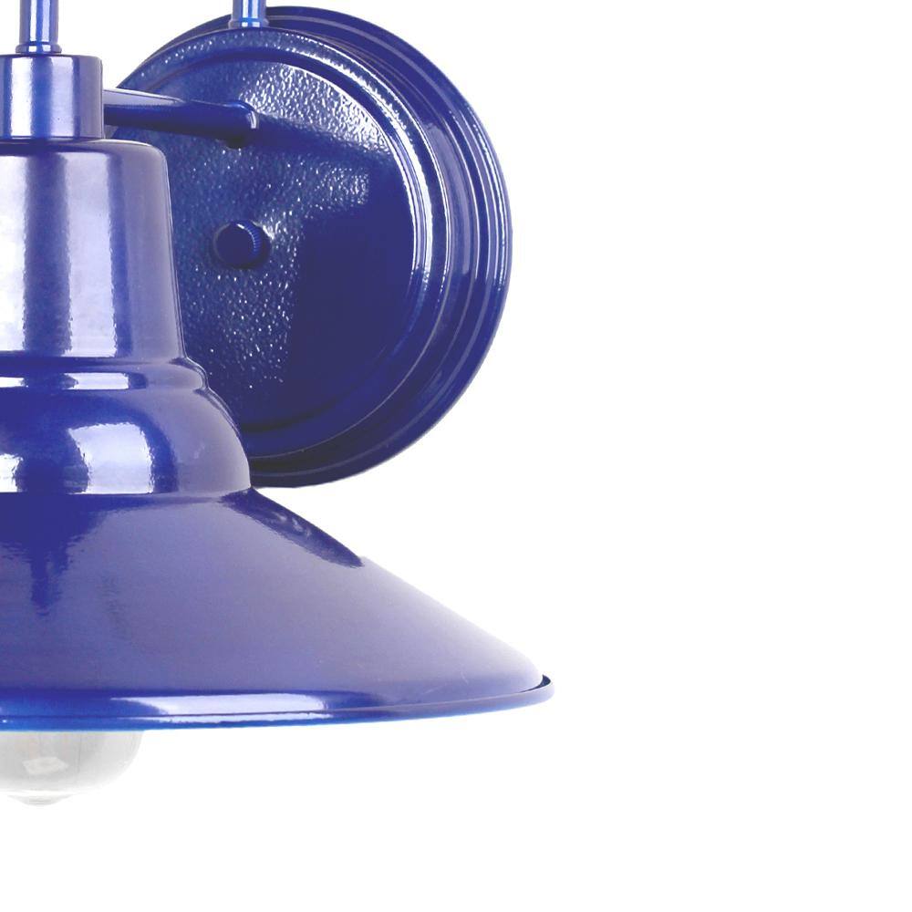Shelby Blue Metal Outdoor Wall Sconce Light