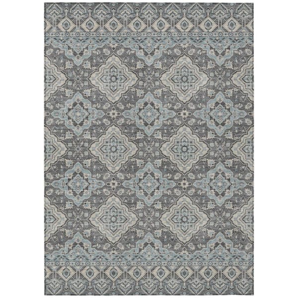 Chantille Machine Washable Indoor/Outdoor Abstract ACN3104 Gray 3 ft. x 5 ft. Area Rug