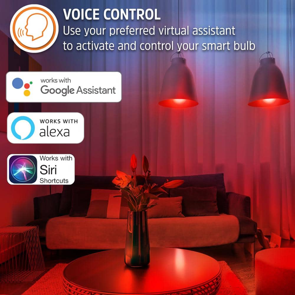 Energizer Smart Wi-Fi Multi-Color Dimmable LED Light Bulb