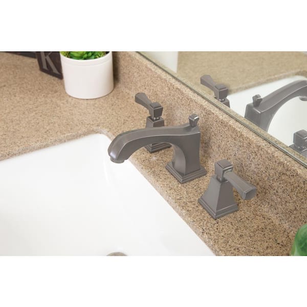 Torino 8 in. Widespread 2-Handle Lavatory Faucet in Satin Nickel