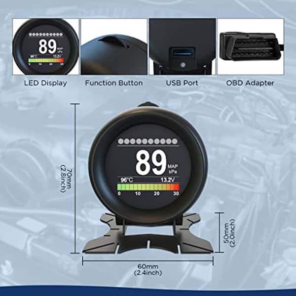 OBD Instrument Tool, Yctze Auto OBD Multifunctionele Meter
