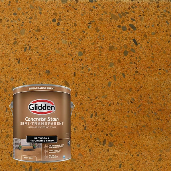 Glidden 1 gal. Honey Gold Interior/Exterior Semi-Transparent Concrete Stain  GLN5051-01 - The Home Depot