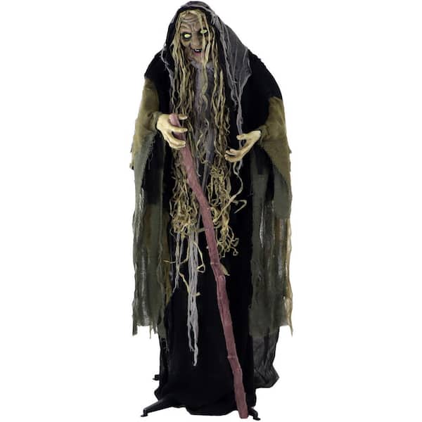 Haunted Hill Farm 68 in. Touch Activated Animatronic Witch
