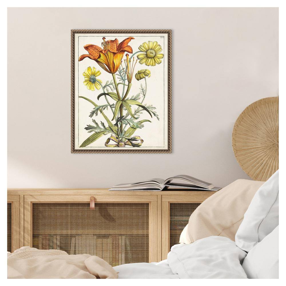 Dutch Florals V 16"x20" Bronze Framed Canvas Wall Art