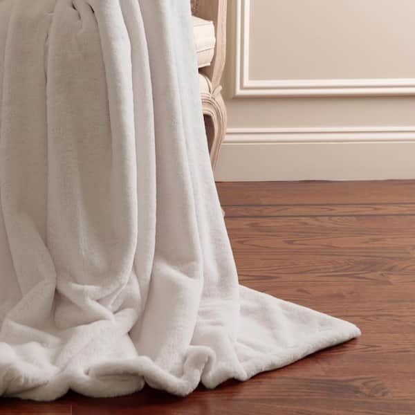 Best Home Fashion Luxe Taupe Polyester Throw Blanket