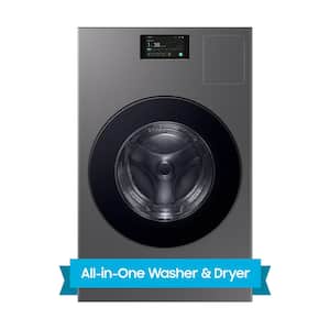 Bespoke 5.3 cu. ft. Ultra Capacity All-In-One Washer Dryer Combo with Super Speed and Ventless Heat Pump in Dark Steel