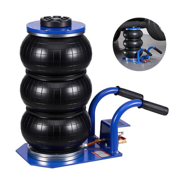Air Jack, Triple Airbag with 6 Steel Pipes, Lift Up to 17.7 in. /450 mm, Fast Lifting(Short Handles), 3 Ton/6613 lbs.
