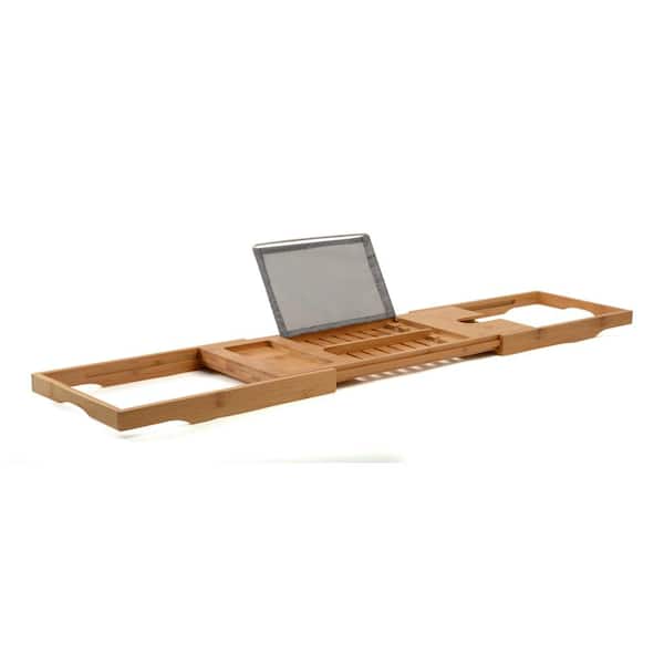 Bambusi Bamboo Bathtub Caddy with Extendable Sides