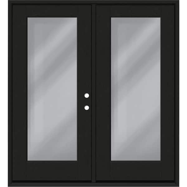 Regency 72 in. x 80 in. Full Lite Clear Glass Onyx LHIS Stained Fiberglass Retro Patio Door with 4 in. Jamb