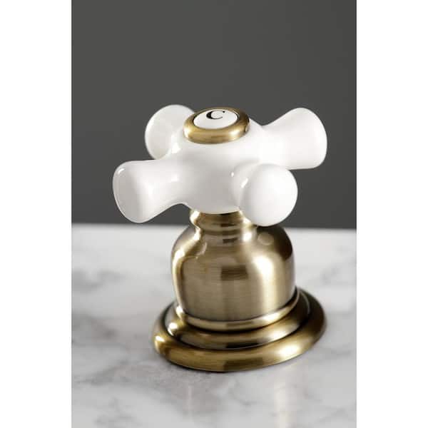 American Classic 8 in. Widespread 2-Handle Bathroom Faucet in Antique Brass
