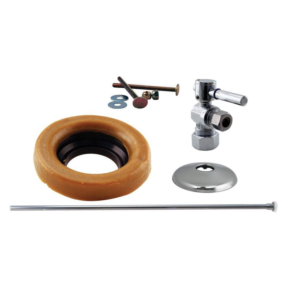 Westbrass 1/2 in. Nominal Compression Lever Handle Angle Stop Toilet ...