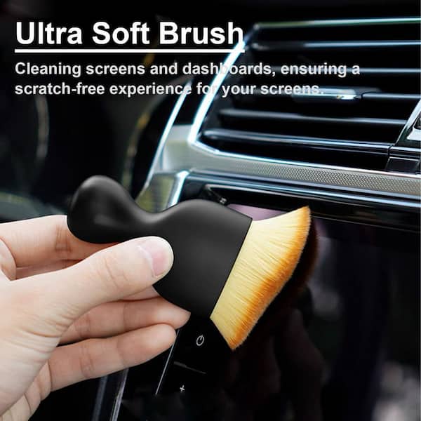 Phewnyzo 4-Piece Car Detailing Brush Set for Interior and Exterior