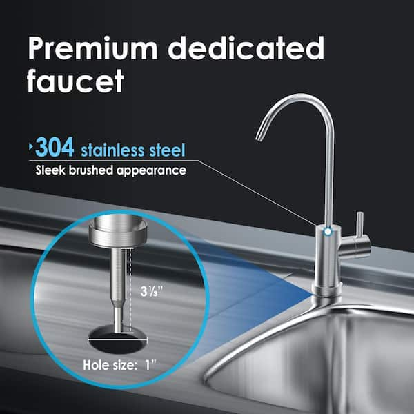 Waterdrop TSA 3-Stage Under Counter Water Filter System, NSF/ANSI 42  Certified Element, Direct Connect to Home Faucet B-WD-TSA-10 - The Home  Depot