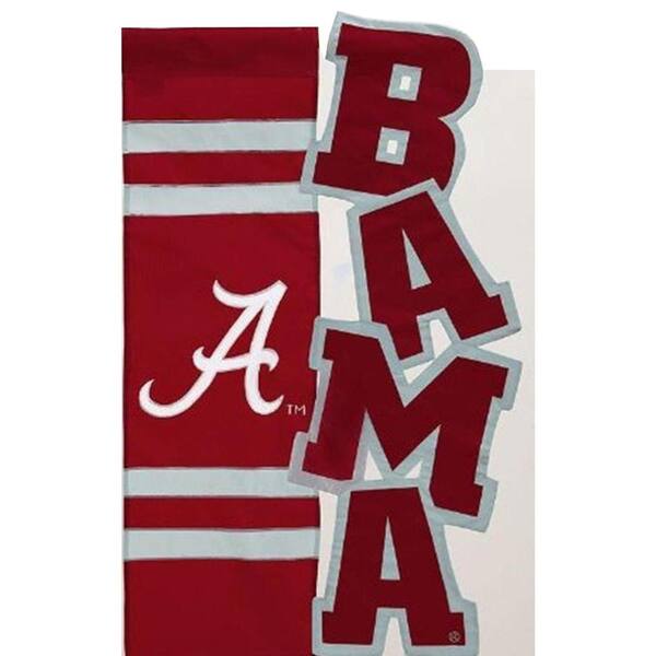 Evergreen Enterprises NCAA 12-1/2 in. x 18 in. Alabama Sculpted Garden Flag