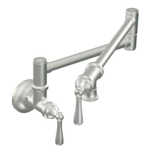 Wall Mounted Swing Arm Pot Filler in Spot Resist Stainless