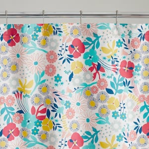 Company Kids Floral Organic Cotton Percale 72 in. Graphic Shower Curtain