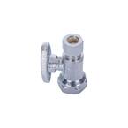 1/2 in. FIP Inlet x 3/8 in. O.D. Compression Outlet Quarter Turn Straight Stop Valve