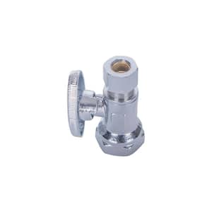 3/8 in. FIP Inlet x 3/8 in. O.D. Compression Outlet Quarter Turn Straight Stop Valve