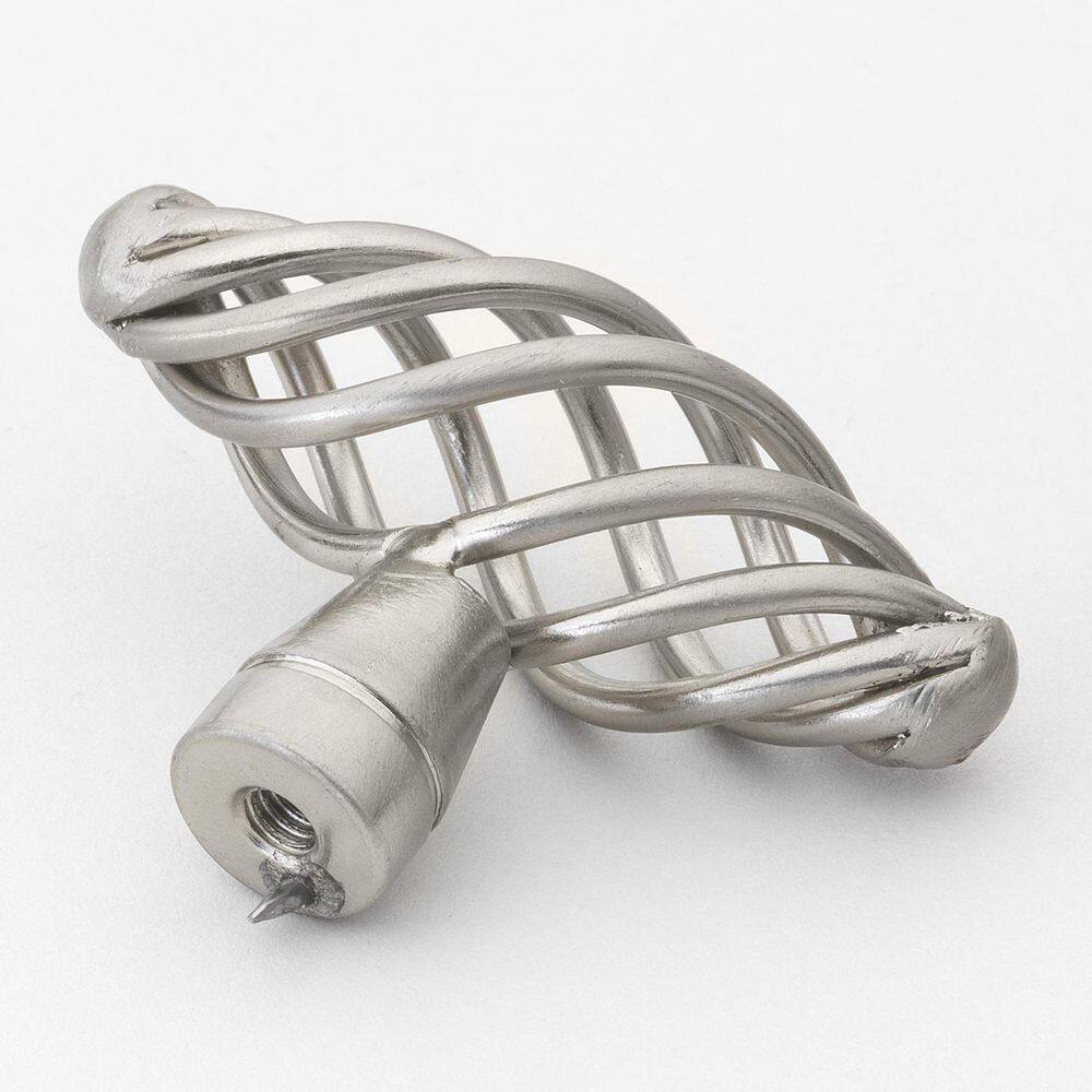 2" Satin Nickel Oval Birdcage Cabinet Knob Multipack