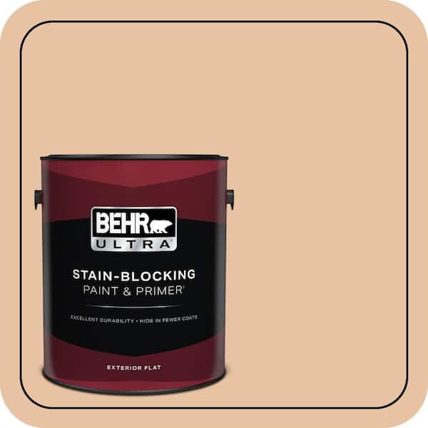 BEHR ULTRA 1 gal. #260E-3 Pueblo Sand Flat Exterior Paint & Primer