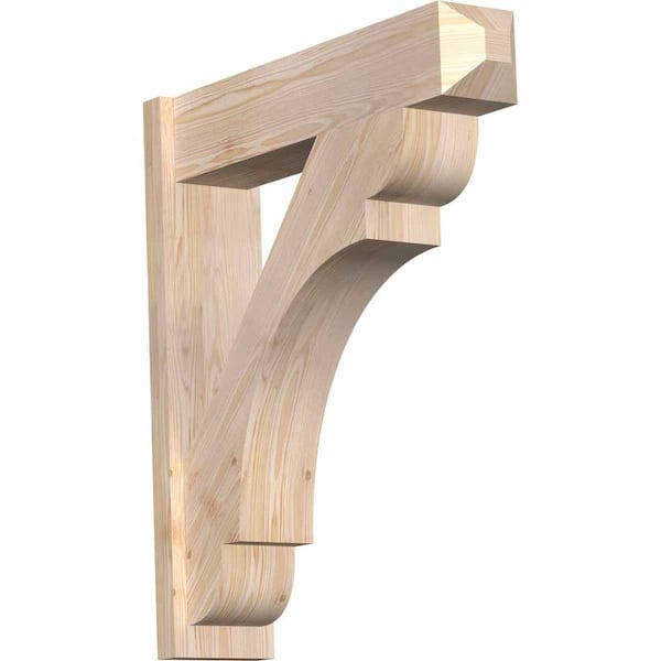 Ekena Millwork 8 in. x 36 in. x 32 in. Douglas Fir Olympic Craftsman Smooth Outlooker