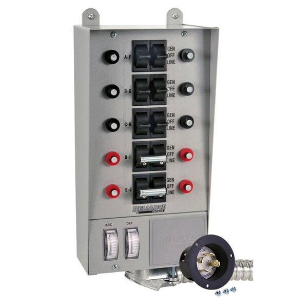 Reliance Controls 30-Amp 10-Circuit Transfer Switch