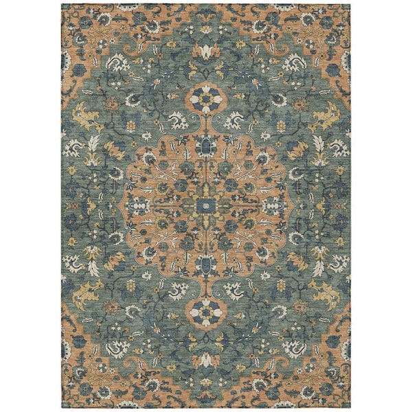 Chantille Machine Washable Indoor/Outdoor Abstract ACN2463 Copper 3 ft. x 5 ft. Area Rug