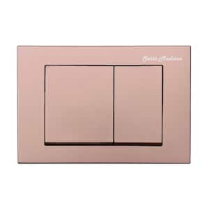 Wall Mount Dual Flush Actuator Plate in Rose Gold