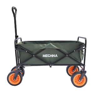 4 cu. ft. Green Steel Foldable Garden Cart with Removable Fabric